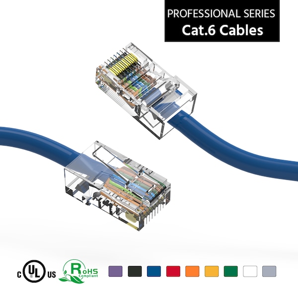 Bestlink Netware CAT6 UTP Ethernet Network Non Booted Cable- 12ft Blue 100118BL